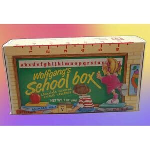 Vintage Wolfgang Candy School Box Classroom Scene Retro 1980s Pencil Box